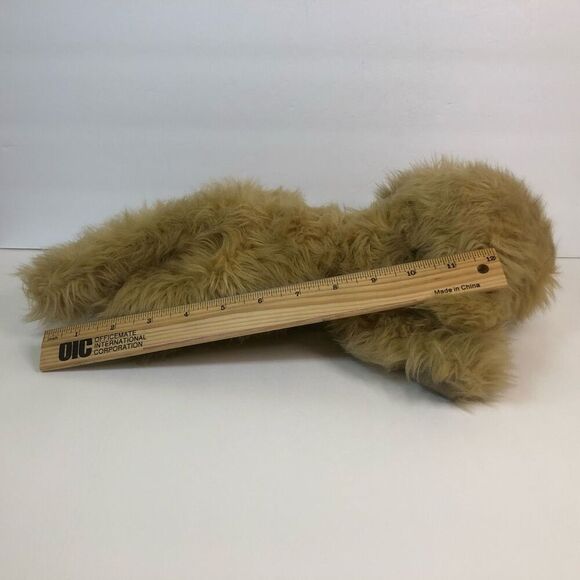 vintage 1995 happiness always the dog fluffy fur fuzzy plush 14” blonde puppy - Picture 9 of 9